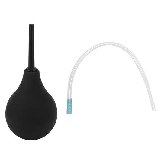 Enema Bulb Kit Silicone Douche Bulb with Single Use Hose Women Enemator Astriction Anal Cleaner Black 89ml V1294-YM0521-3112230027514