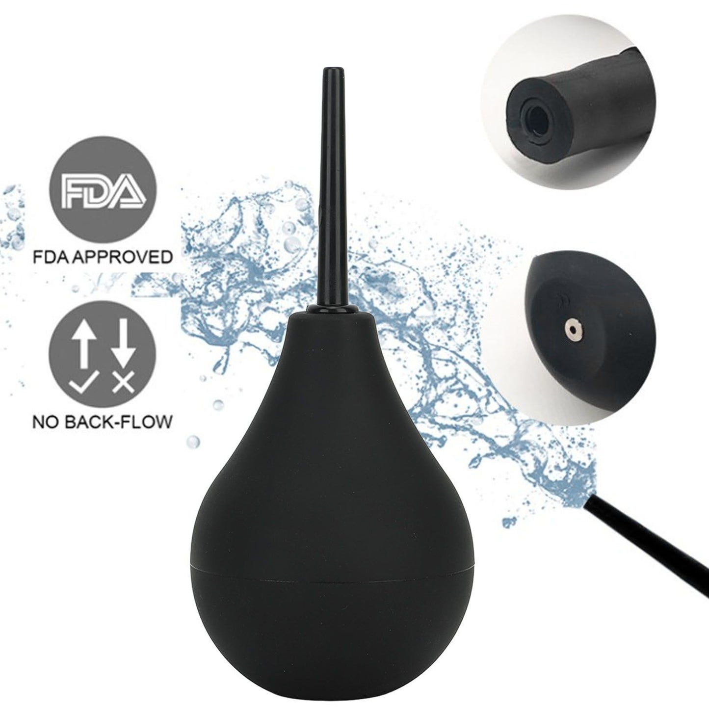 Enema Cleaner Backflow Prevention Soft Silicone Anal Douche Cleaner Deep Cleaning Enema Douche Style 1 V1294-YM0521-3112230027711