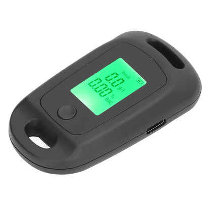 Alcohol Detector USB Rechargeable High Accuracy Portable Breath Alcohol Tester with LCD Screen Black V1294-YM0521-3113220291111