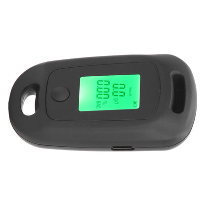 Alcohol Detector USB Rechargeable High Accuracy Portable Breath Alcohol Tester with LCD Screen Black V1294-YM0521-3113220291111
