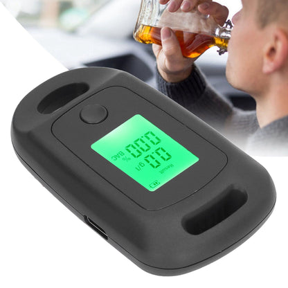 Alcohol Detector USB Rechargeable High Accuracy Portable Breath Alcohol Tester with LCD Screen Black V1294-YM0521-3113220291111