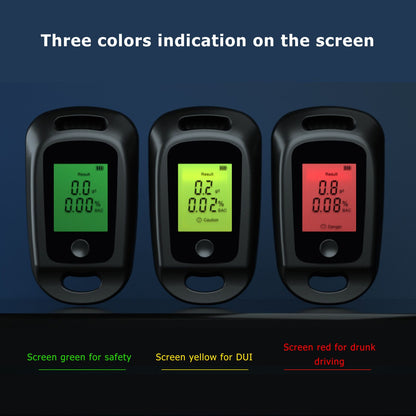 Alcohol Detector USB Rechargeable High Accuracy Portable Breath Alcohol Tester with LCD Screen Black V1294-YM0521-3113220291111
