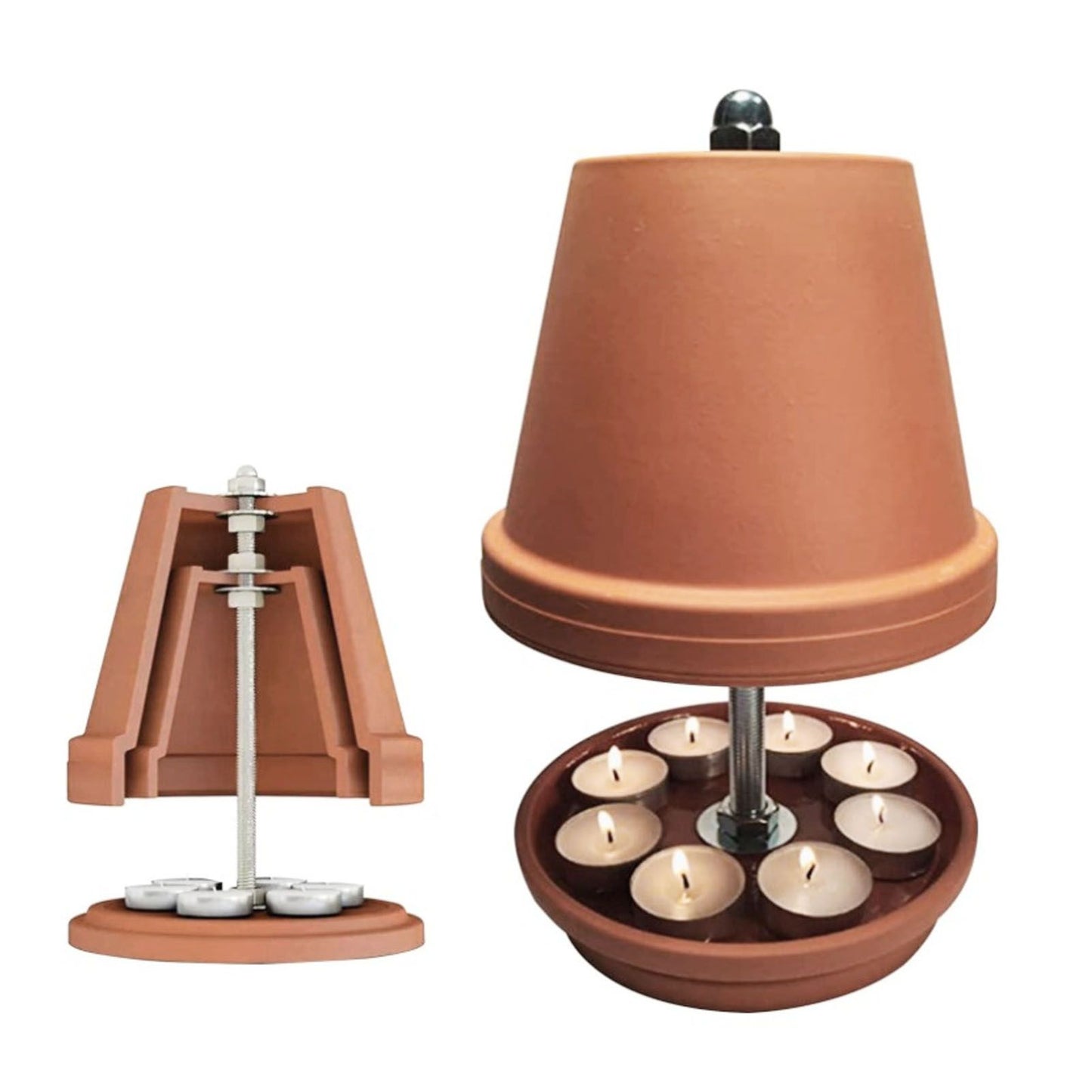 Tea Light Oven Ceramic Heat Tea Light Stove Candle Heater for 4-6 Tealight Candles Teapot Warmer V1294-YM0521-3113220291711