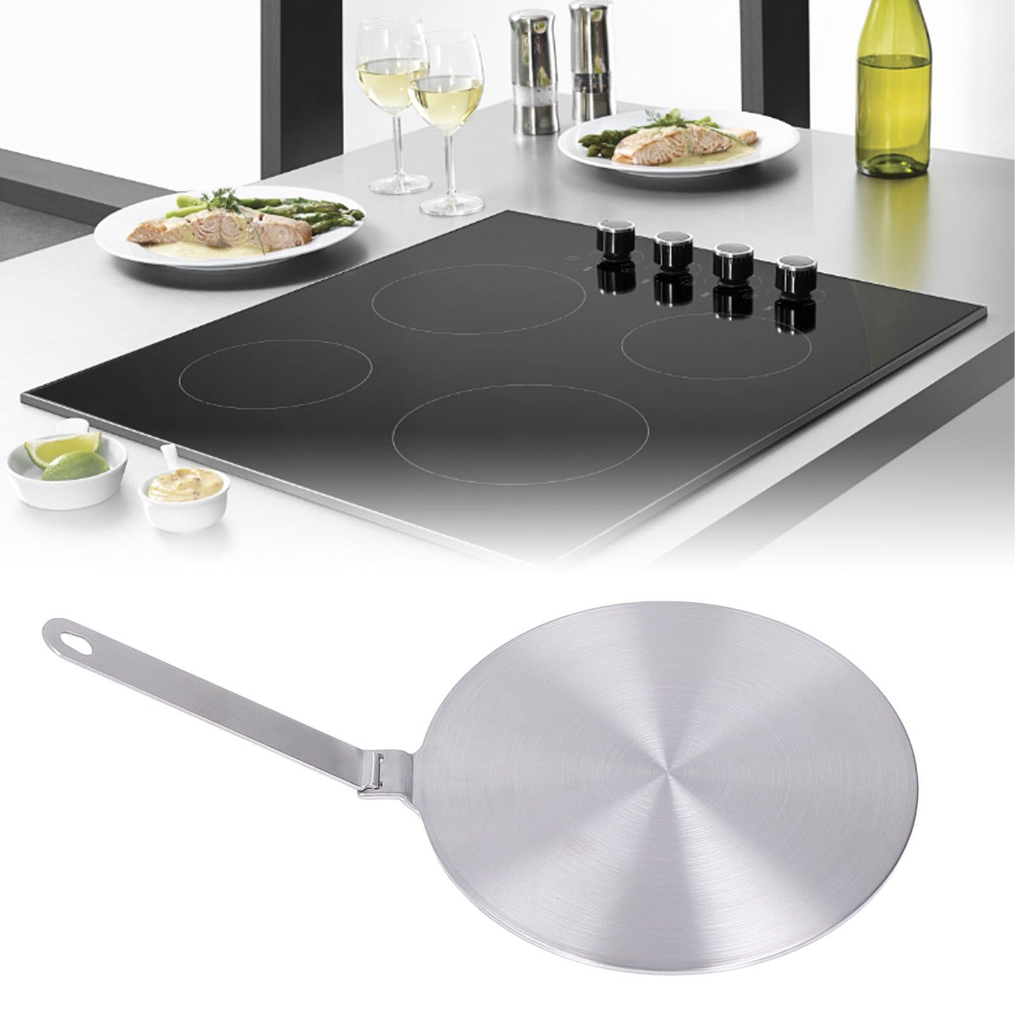 Kitchen Heat Diffuser Stainless Steel With Handle Heat Induction Cooker Plate for Kitchen Type 24 V1294-YM0521-3113220292213