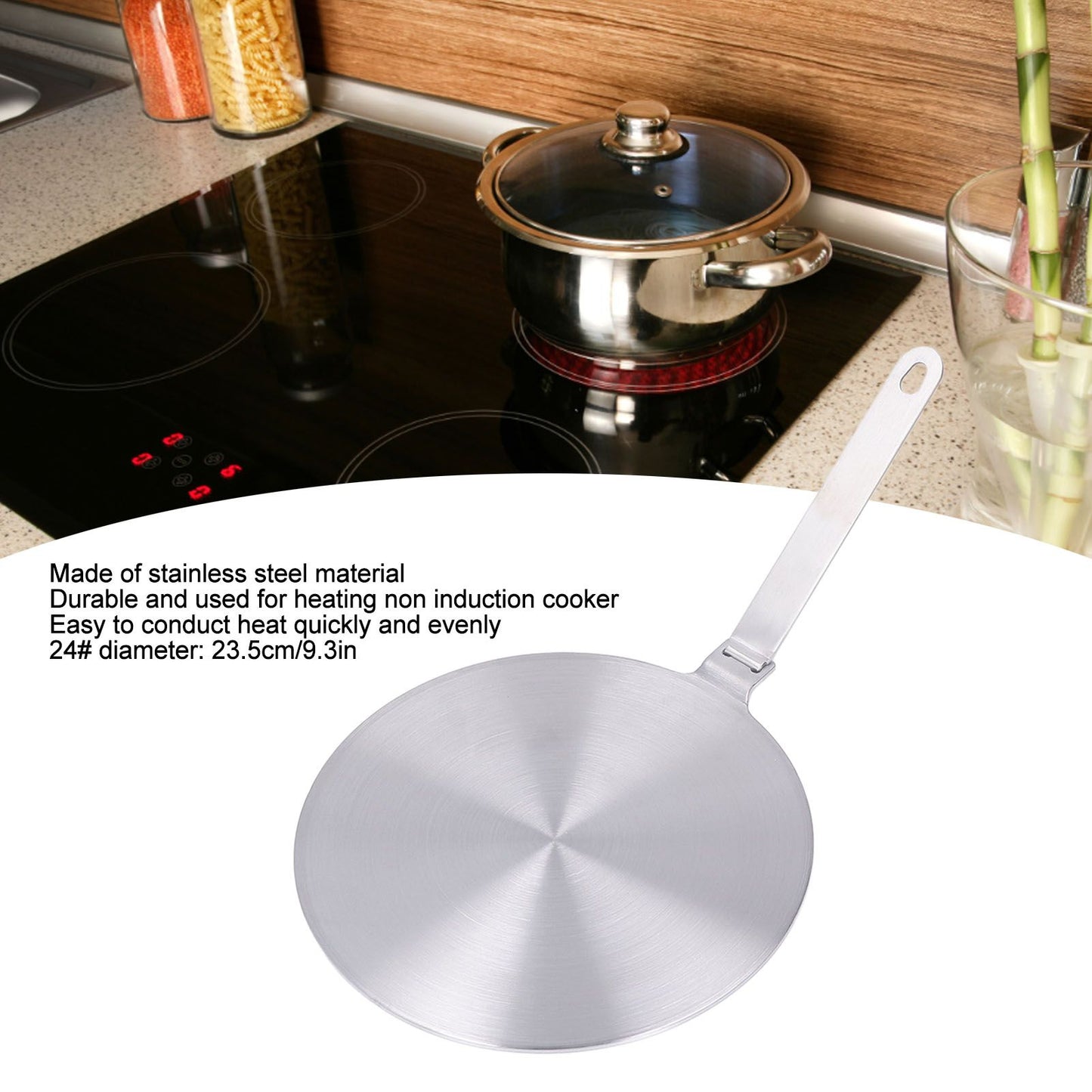 Kitchen Heat Diffuser Stainless Steel With Handle Heat Induction Cooker Plate for Kitchen Type 24 V1294-YM0521-3113220292213
