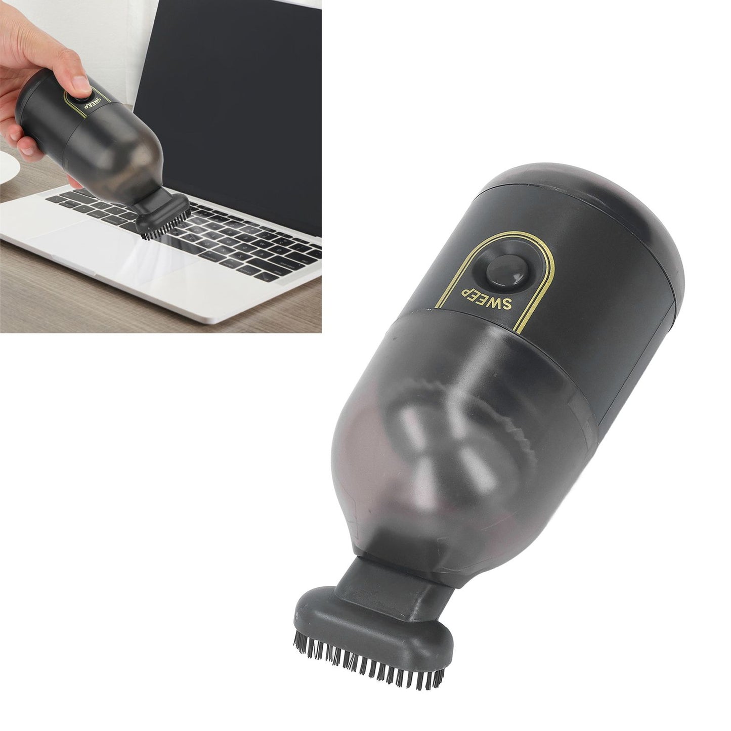 Handheld Vacuum Cleaner USB Rechargeable Portable Mini Cordless Handheld Vacuum for Home Car Desk Black V1294-YM0521-3113220295011