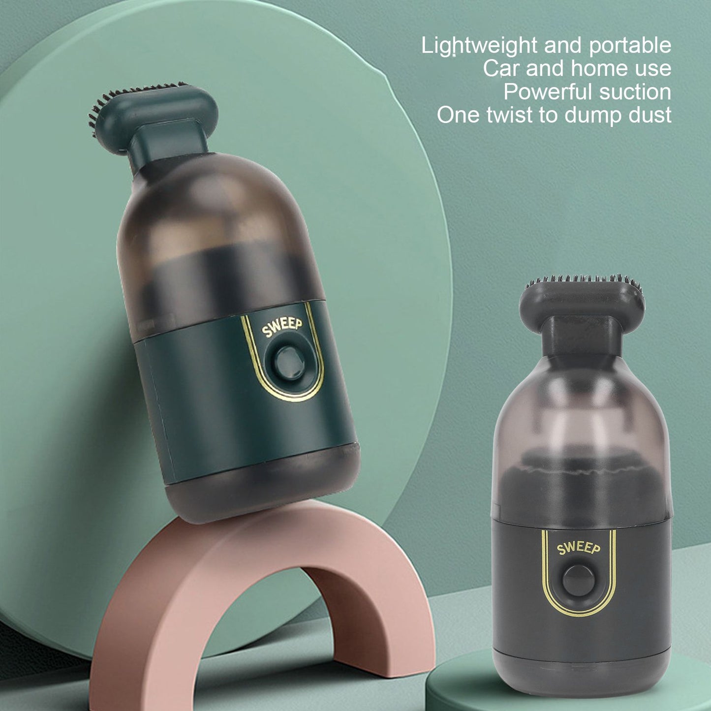 Handheld Vacuum Cleaner USB Rechargeable Portable Mini Cordless Handheld Vacuum for Home Car Desk Black V1294-YM0521-3113220295011