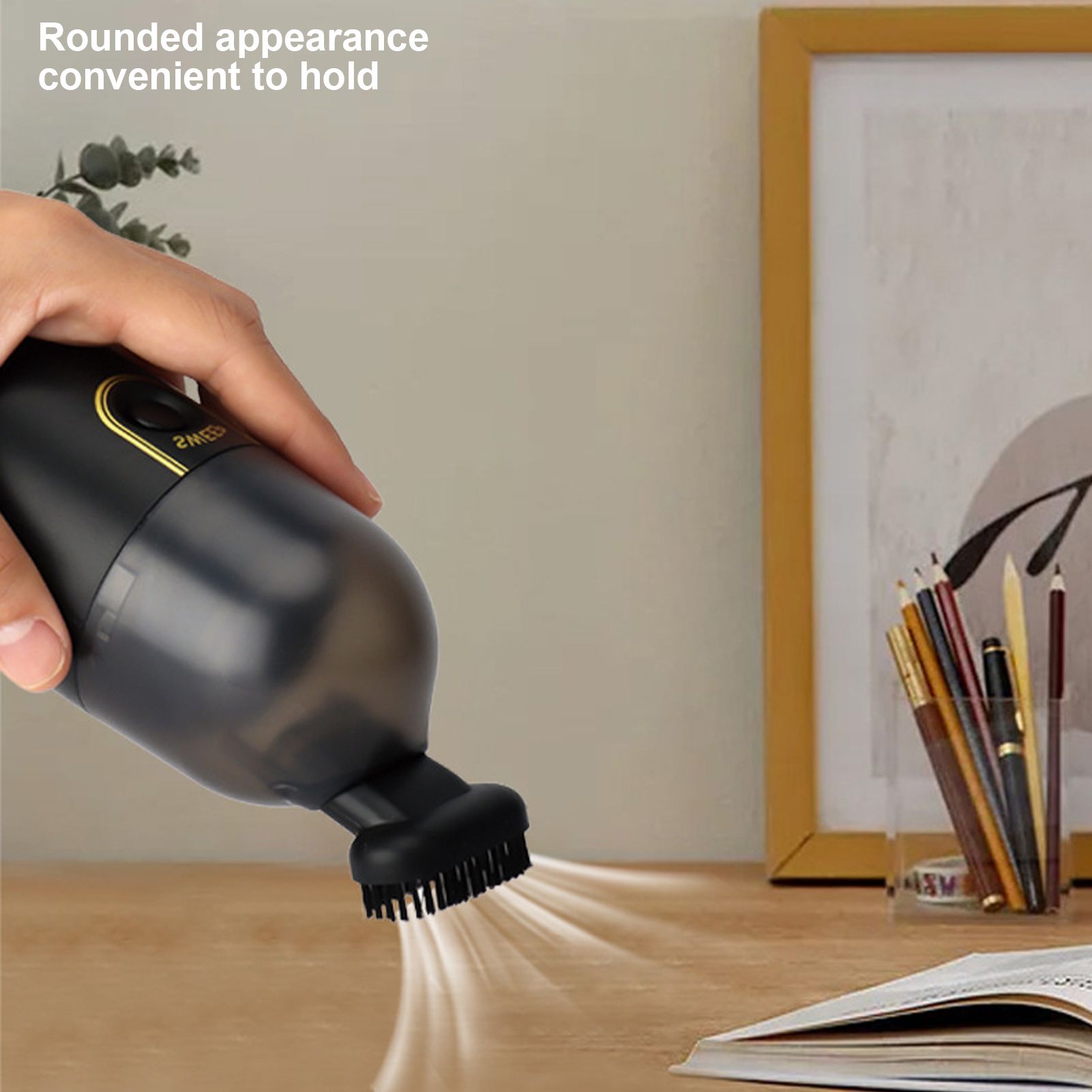 Handheld Vacuum Cleaner USB Rechargeable Portable Mini Cordless Handheld Vacuum for Home Car Desk Black V1294-YM0521-3113220295011
