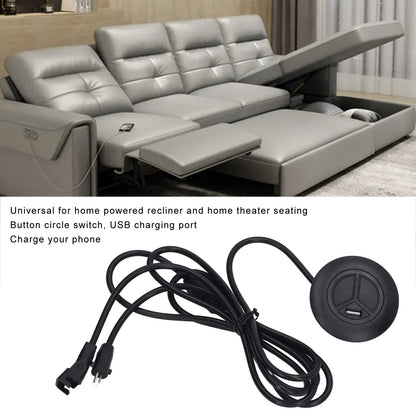 Electric Recliner Chair Sofa Replacement Button Lift Hand Control Handset USB Charging Interface Wired Remote V1294-YM0521-3113220299211