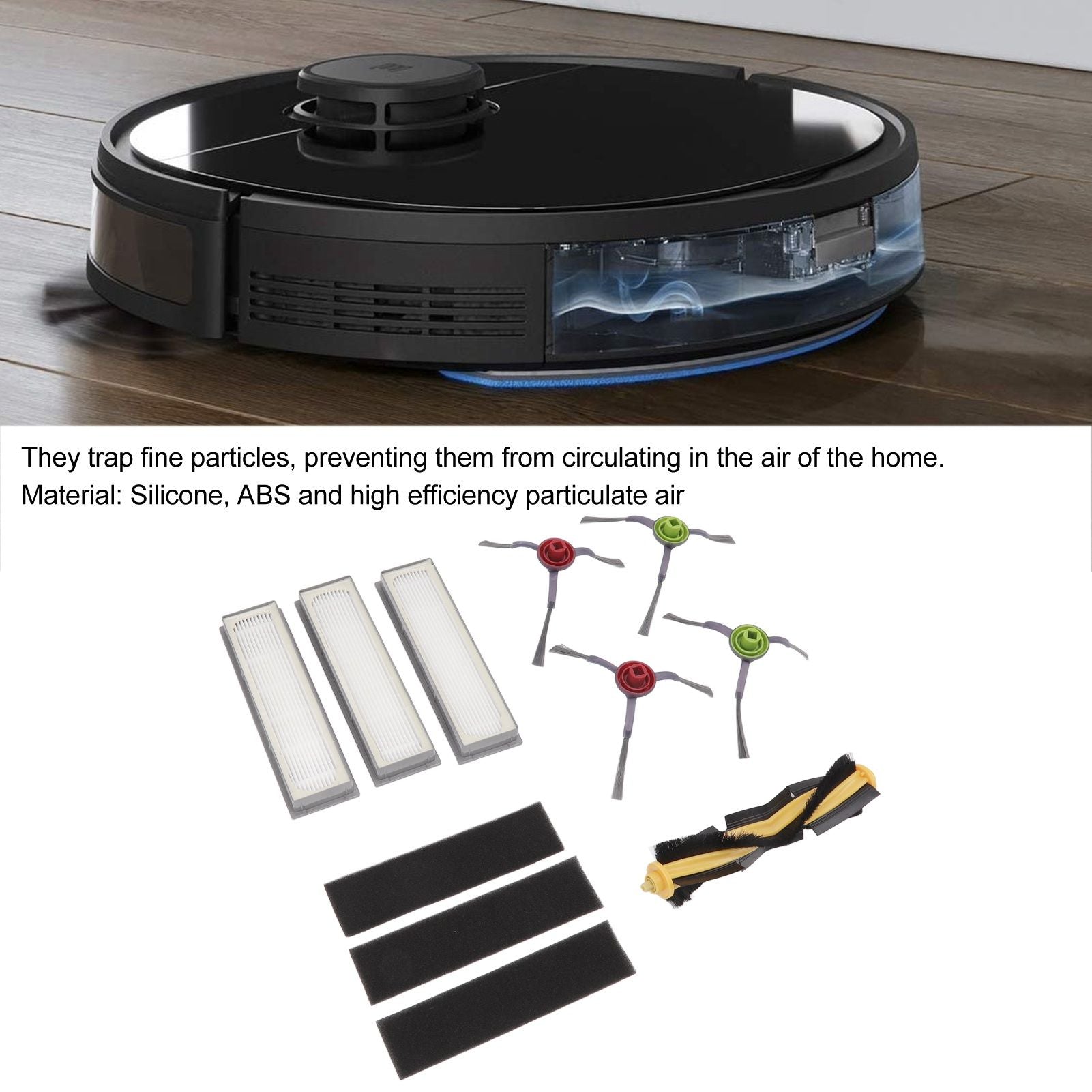 Sweeping Robot Filter Main and Side Brushes Sweeping Robot Accessories for Deebot Ozmo 920 950 T8 V1294-YM0521-3113220300511