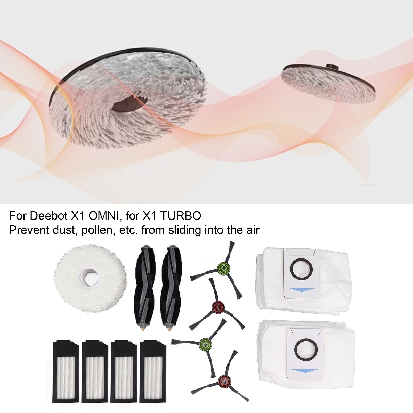 Vacuum Cleaner Brushes Sweeping Cloth Dust Bag Filter Screen Set Sweeping Machine Spare Parts V1294-YM0521-3113220302211