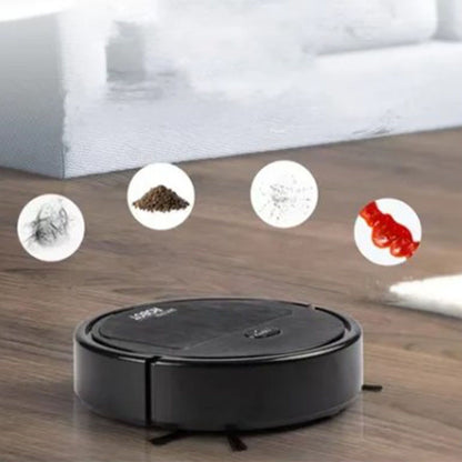 Automatic Vacuum Cleaner Low Noise Rechargeable 3 in 1 Intelligent Sweeping Robot for Hair Dust Stain Black V1294-YM0521-3113220303611