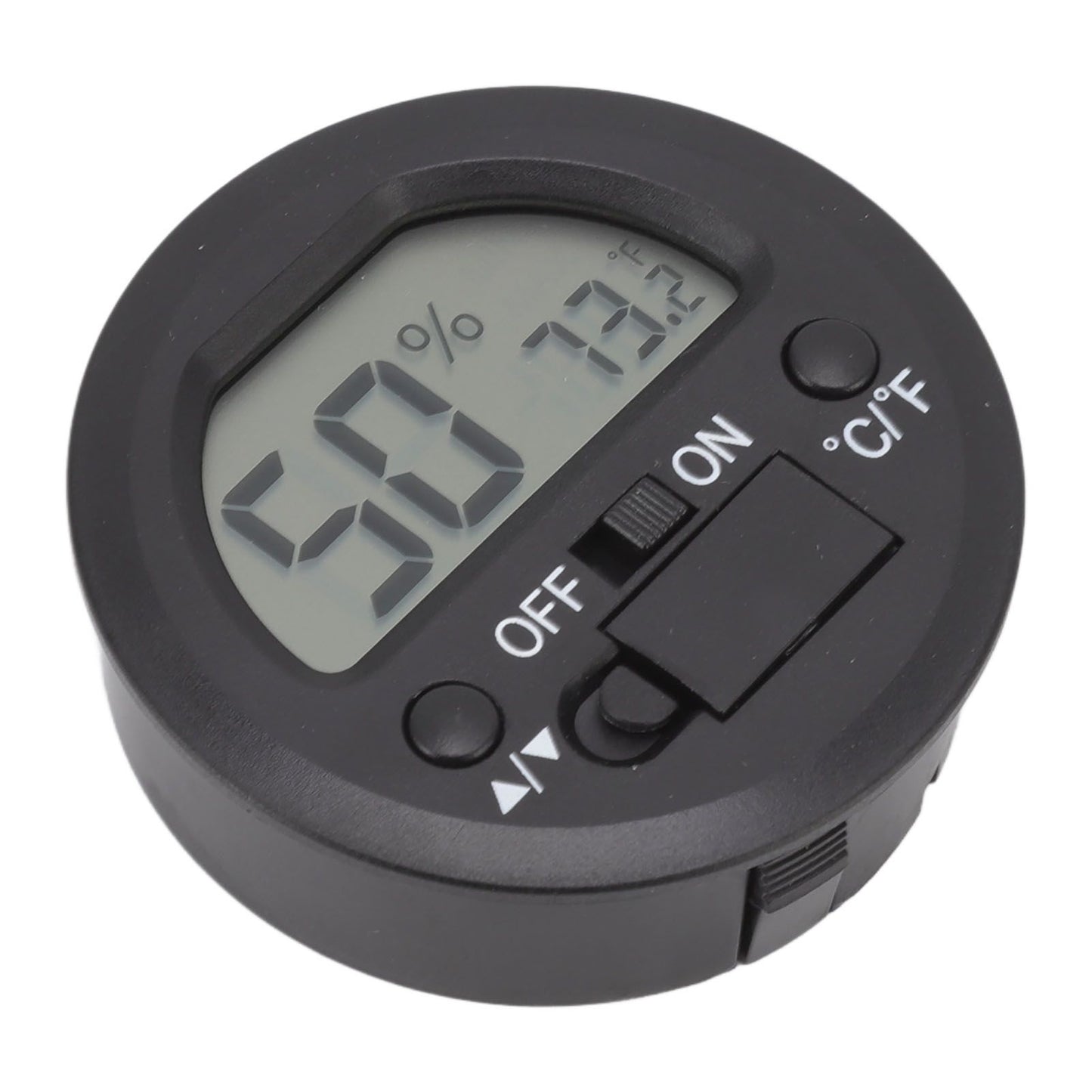 Temperature Humidity Meter Portable Round Embedded Electronic Digital Display Temperature Humidity Gauge V1294-YM0521-3113220305011