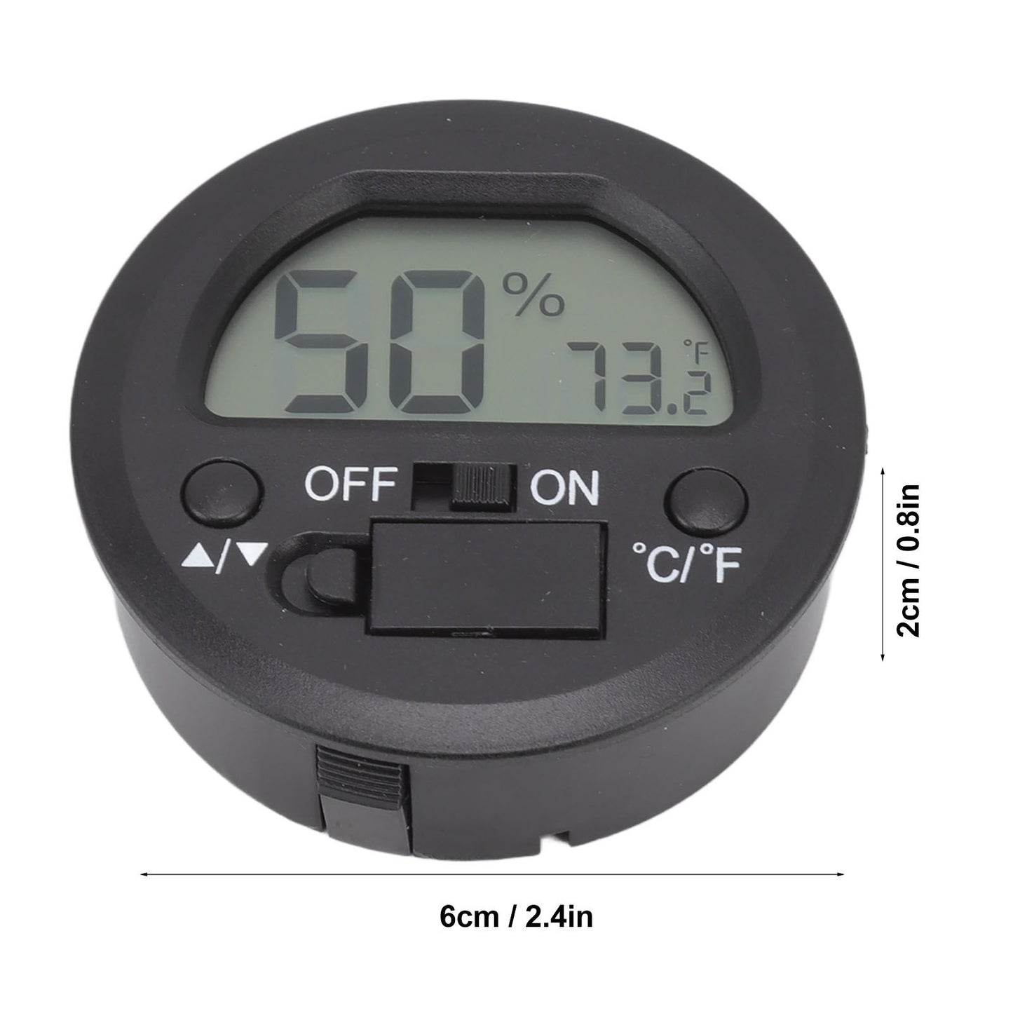 Temperature Humidity Meter Portable Round Embedded Electronic Digital Display Temperature Humidity Gauge V1294-YM0521-3113220305011