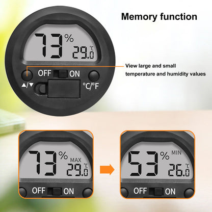 Temperature Humidity Meter Portable Round Embedded Electronic Digital Display Temperature Humidity Gauge V1294-YM0521-3113220305011