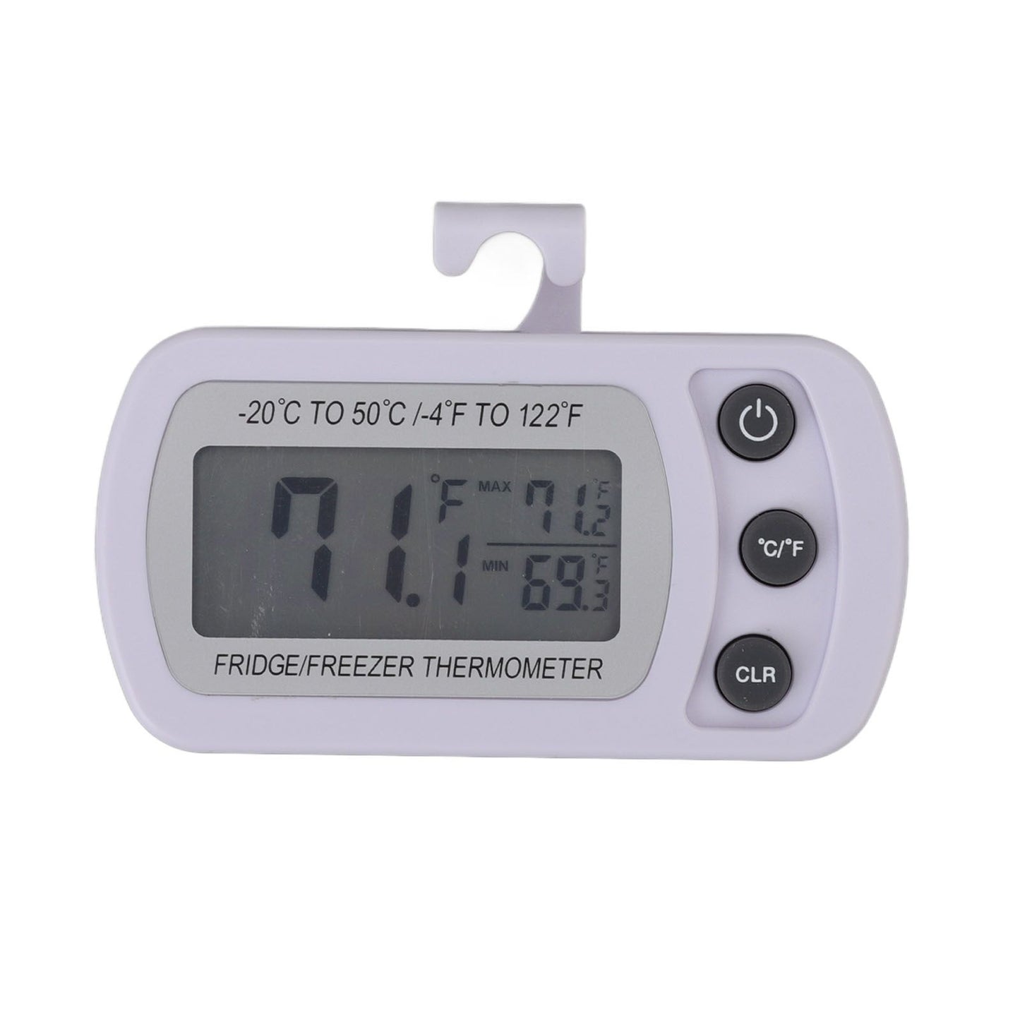 Refrigerator Thermometer Memory Function ABS Body White degrees C degrees F Switched Small Compact Digital V1294-YM0521-3113220305311