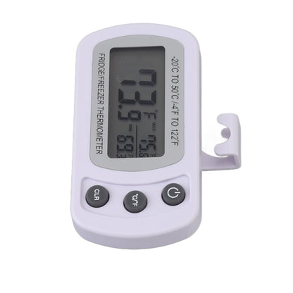 Refrigerator Thermometer Memory Function ABS Body White degrees C degrees F Switched Small Compact Digital V1294-YM0521-3113220305311