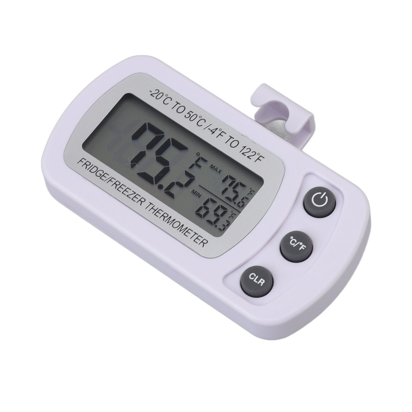 Refrigerator Thermometer Memory Function ABS Body White degrees C degrees F Switched Small Compact Digital V1294-YM0521-3113220305311
