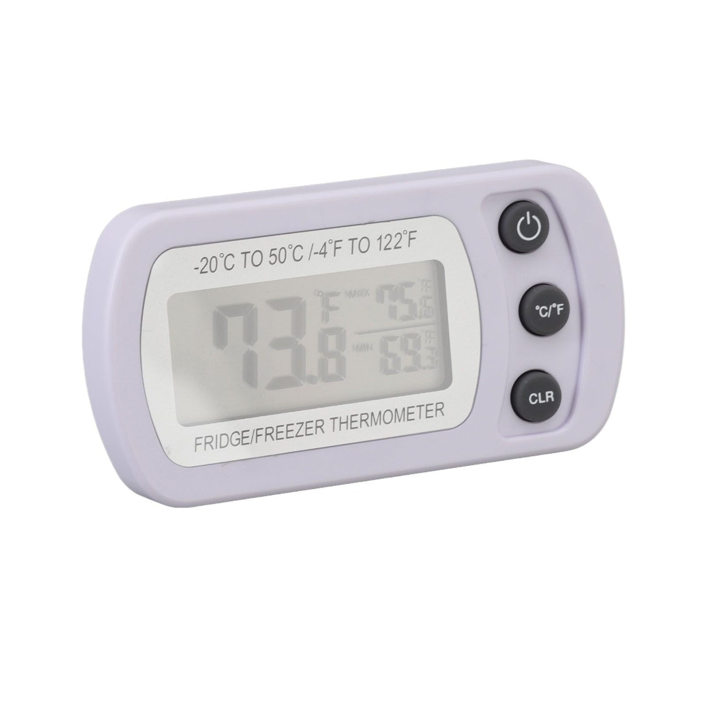 Refrigerator Thermometer Memory Function ABS Body White degrees C degrees F Switched Small Compact Digital V1294-YM0521-3113220305311