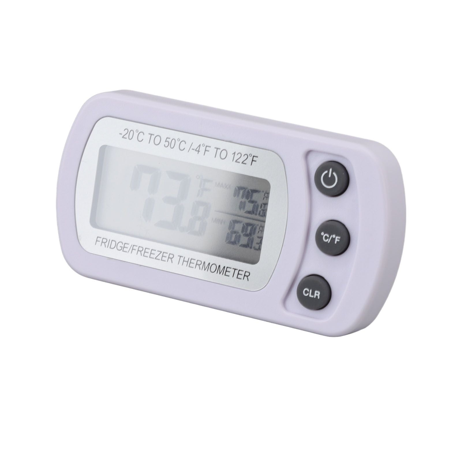 Refrigerator Thermometer Memory Function ABS Body White degrees C degrees F Switched Small Compact Digital V1294-YM0521-3113220305311