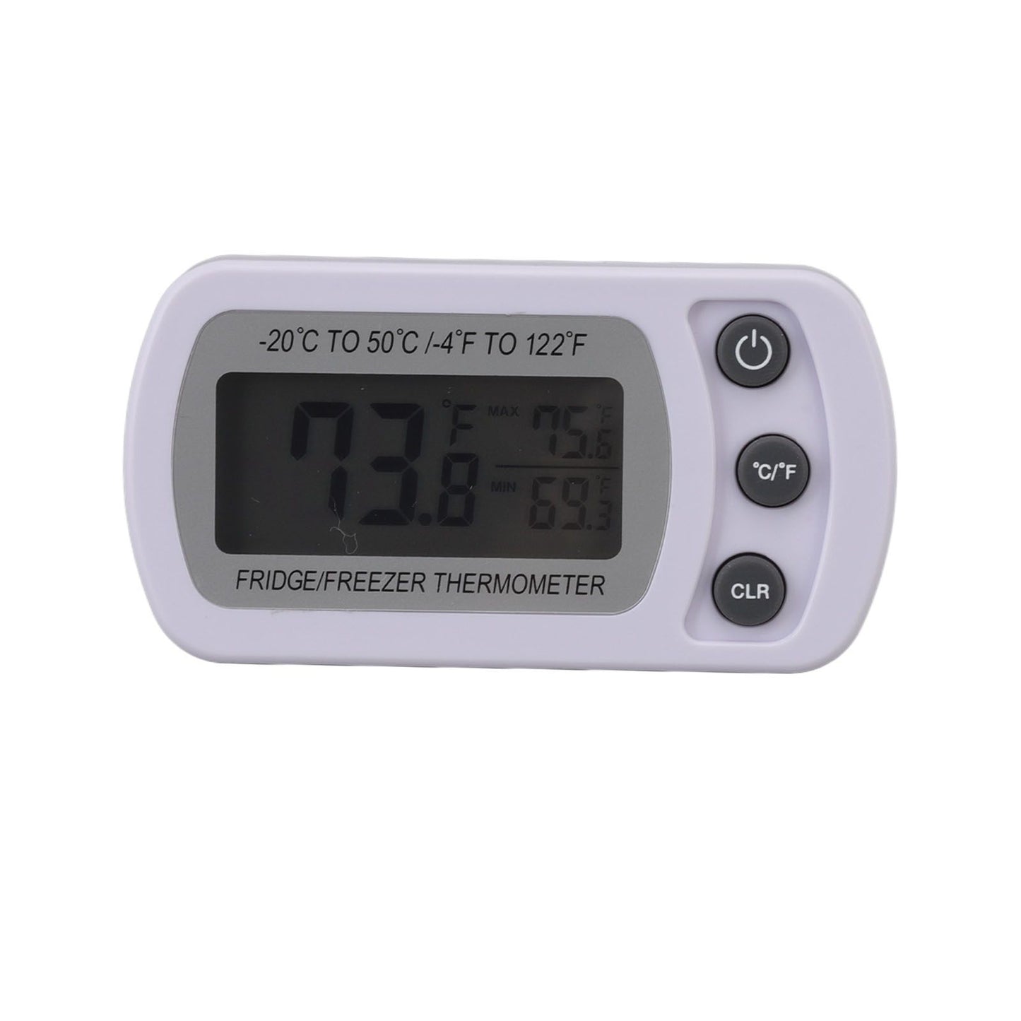 Refrigerator Thermometer Memory Function ABS Body White degrees C degrees F Switched Small Compact Digital V1294-YM0521-3113220305311