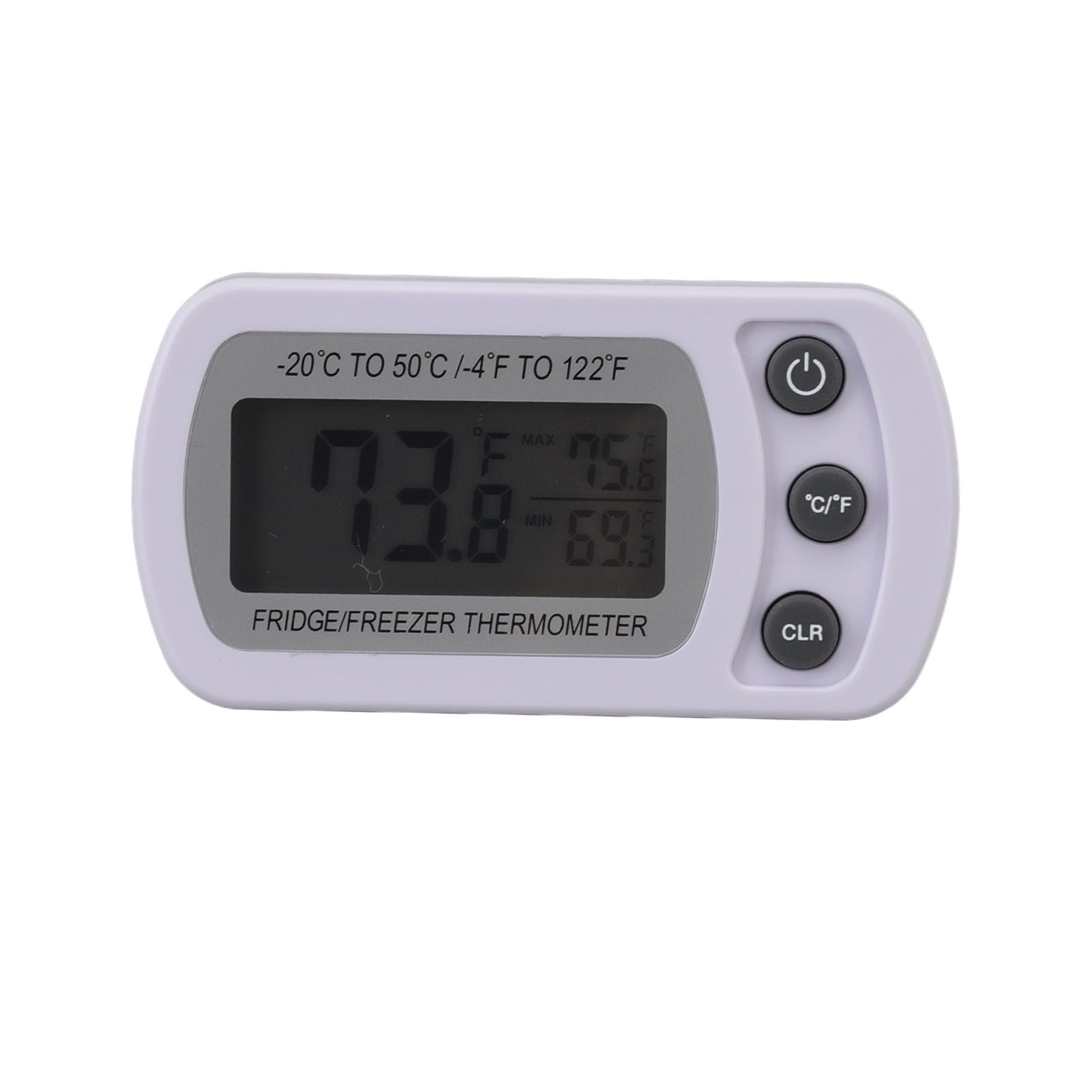 Refrigerator Thermometer Memory Function ABS Body White degrees C degrees F Switched Small Compact Digital V1294-YM0521-3113220305311