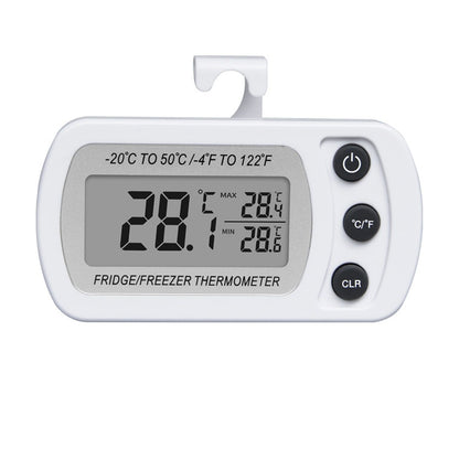 Refrigerator Thermometer Memory Function ABS Body White degrees C degrees F Switched Small Compact Digital V1294-YM0521-3113220305311