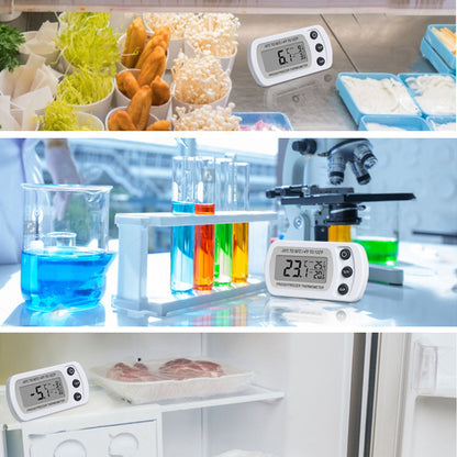 Refrigerator Thermometer Memory Function ABS Body White degrees C degrees F Switched Small Compact Digital V1294-YM0521-3113220305311