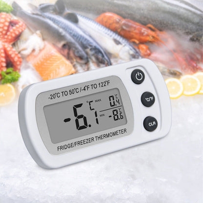 Refrigerator Thermometer Memory Function ABS Body White degrees C degrees F Switched Small Compact Digital V1294-YM0521-3113220305311