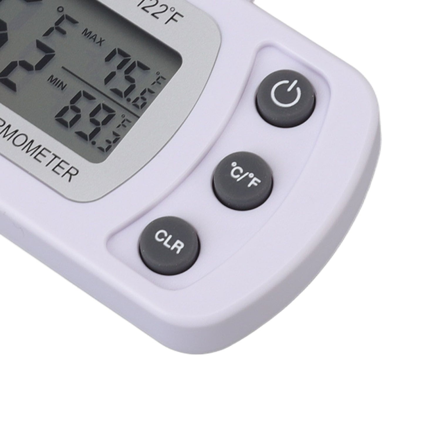 Refrigerator Thermometer Memory Function ABS Body White degrees C degrees F Switched Small Compact Digital V1294-YM0521-3113220305311