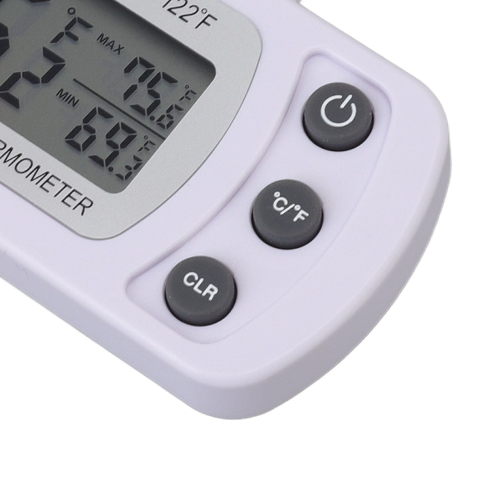 Refrigerator Thermometer Memory Function ABS Body White degrees C degrees F Switched Small Compact Digital V1294-YM0521-3113220305311