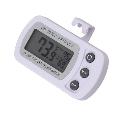 Refrigerator Thermometer Memory Function ABS Body White degrees C degrees F Switched Small Compact Digital V1294-YM0521-3113220305311