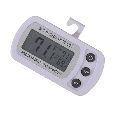 Refrigerator Thermometer Memory Function ABS Body White degrees C degrees F Switched Small Compact Digital V1294-YM0521-3113220305311