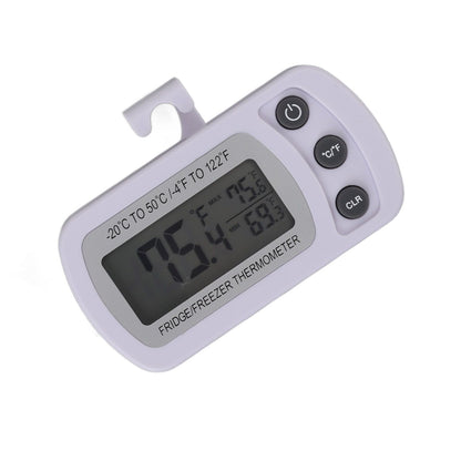 Refrigerator Thermometer Memory Function ABS Body White degrees C degrees F Switched Small Compact Digital V1294-YM0521-3113220305311