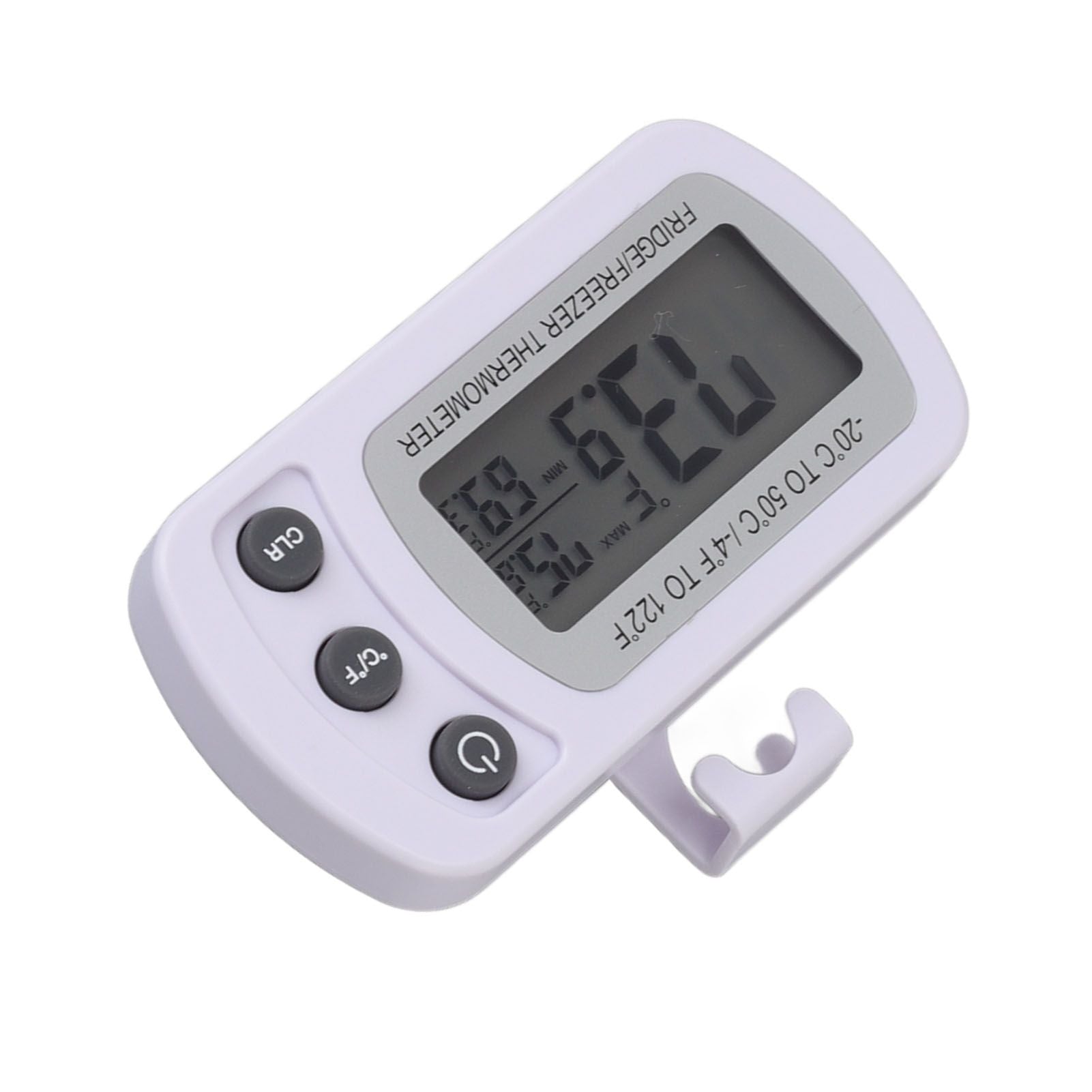 Refrigerator Thermometer Memory Function ABS Body White degrees C degrees F Switched Small Compact Digital V1294-YM0521-3113220305311