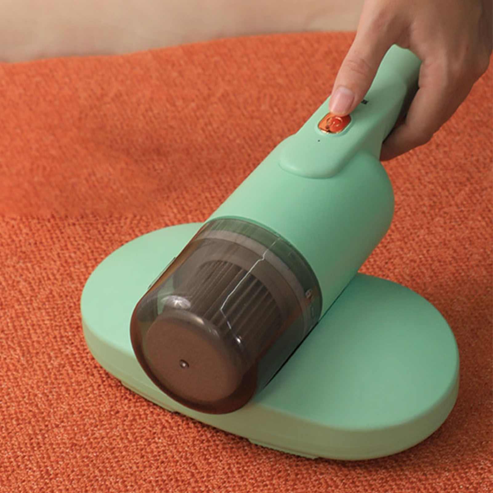 Bed Mite Remover Double Beat Handheld UV Mattress Vacuum Cleaner with Filter for Home Bedroom Green V1294-YM0521-3113220307011
