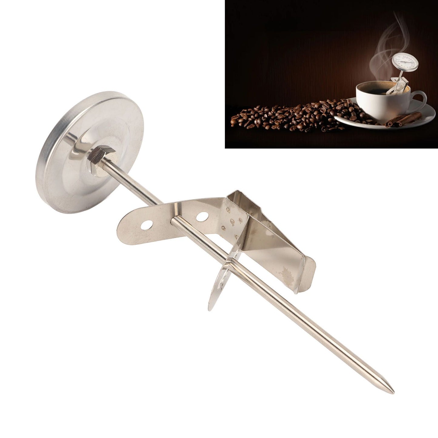 Probe Oven Thermometer Large Dial Design Stainless Steel Probe Food Thermometer with Detachable Clamp V1294-YM0521-3113220309211