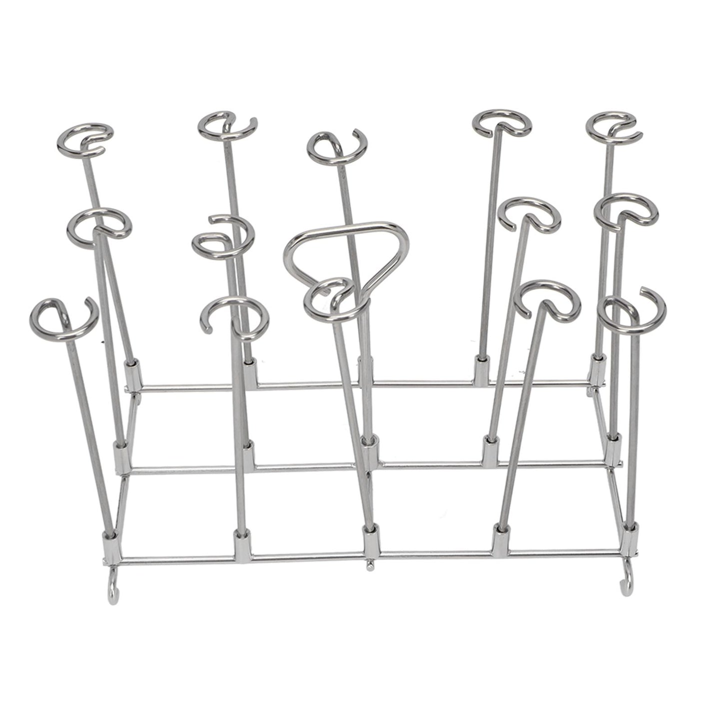 Fryer Skewer Stand Uniform Cooking Rust Resistance Stainless Steel Vertical Skewer Stand for Chicken Meat V1294-YM0521-3113220312611