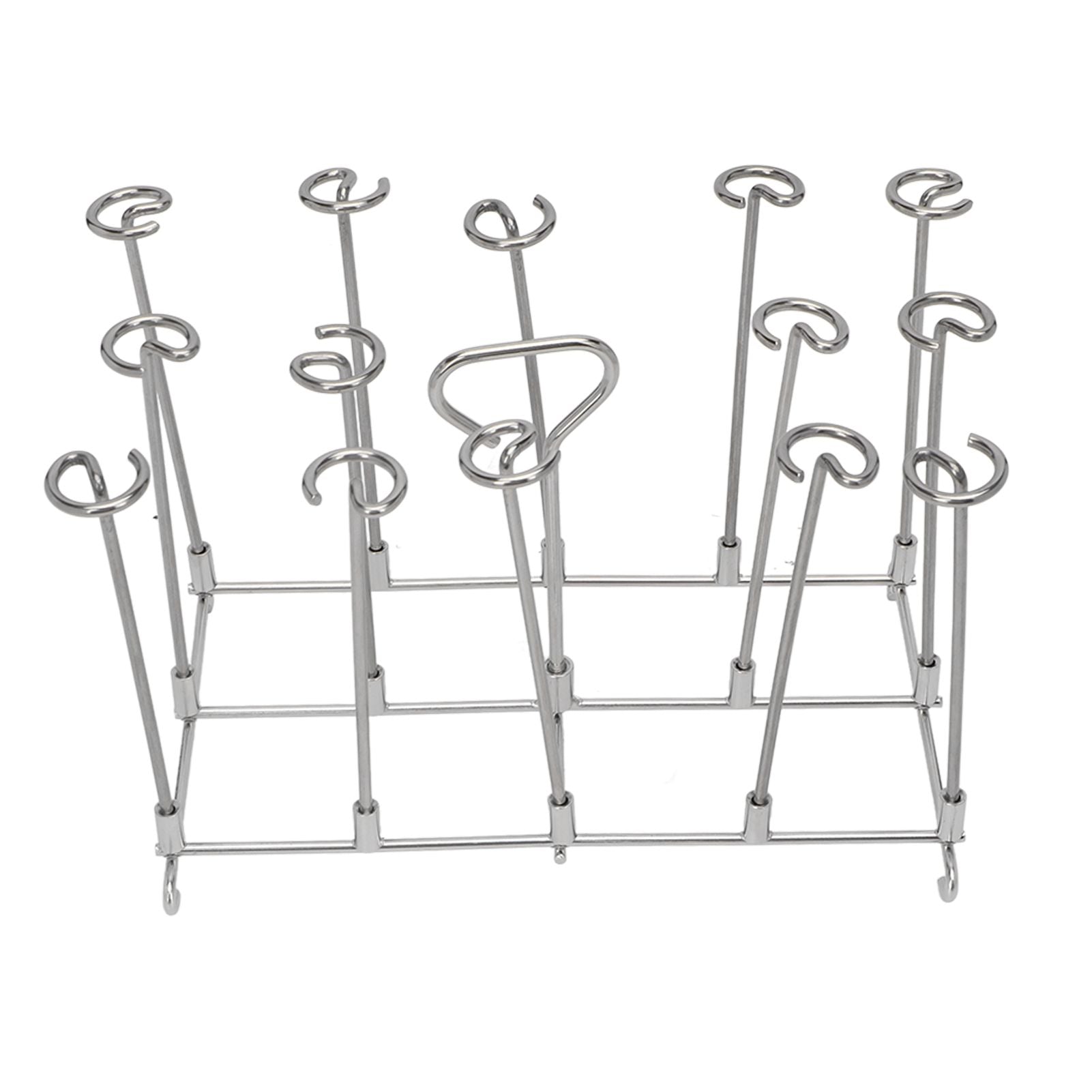 Fryer Skewer Stand Uniform Cooking Rust Resistance Stainless Steel Vertical Skewer Stand for Chicken Meat V1294-YM0521-3113220312611