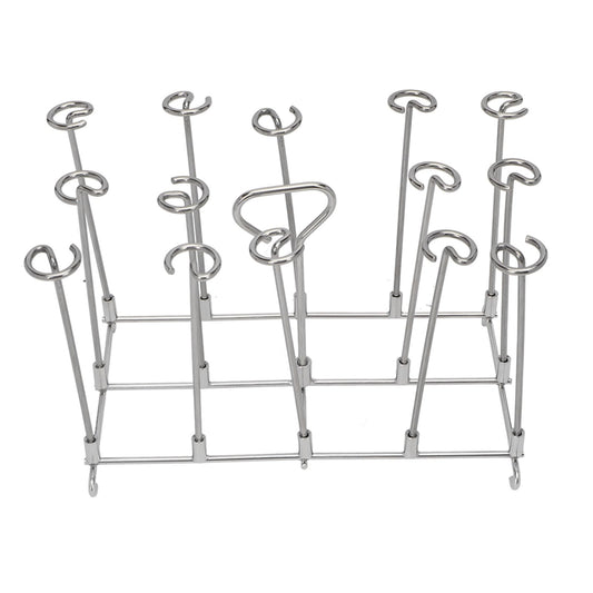 Fryer Skewer Stand Uniform Cooking Rust Resistance Stainless Steel Vertical Skewer Stand for Chicken Meat V1294-YM0521-3113220312611