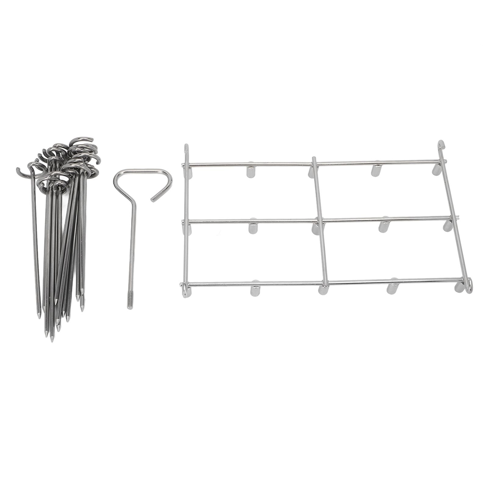 Fryer Skewer Stand Uniform Cooking Rust Resistance Stainless Steel Vertical Skewer Stand for Chicken Meat V1294-YM0521-3113220312611