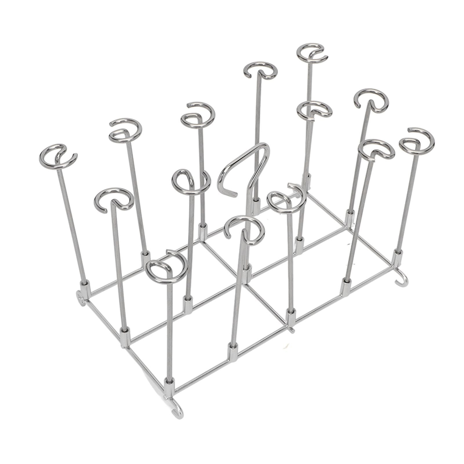 Fryer Skewer Stand Uniform Cooking Rust Resistance Stainless Steel Vertical Skewer Stand for Chicken Meat V1294-YM0521-3113220312611