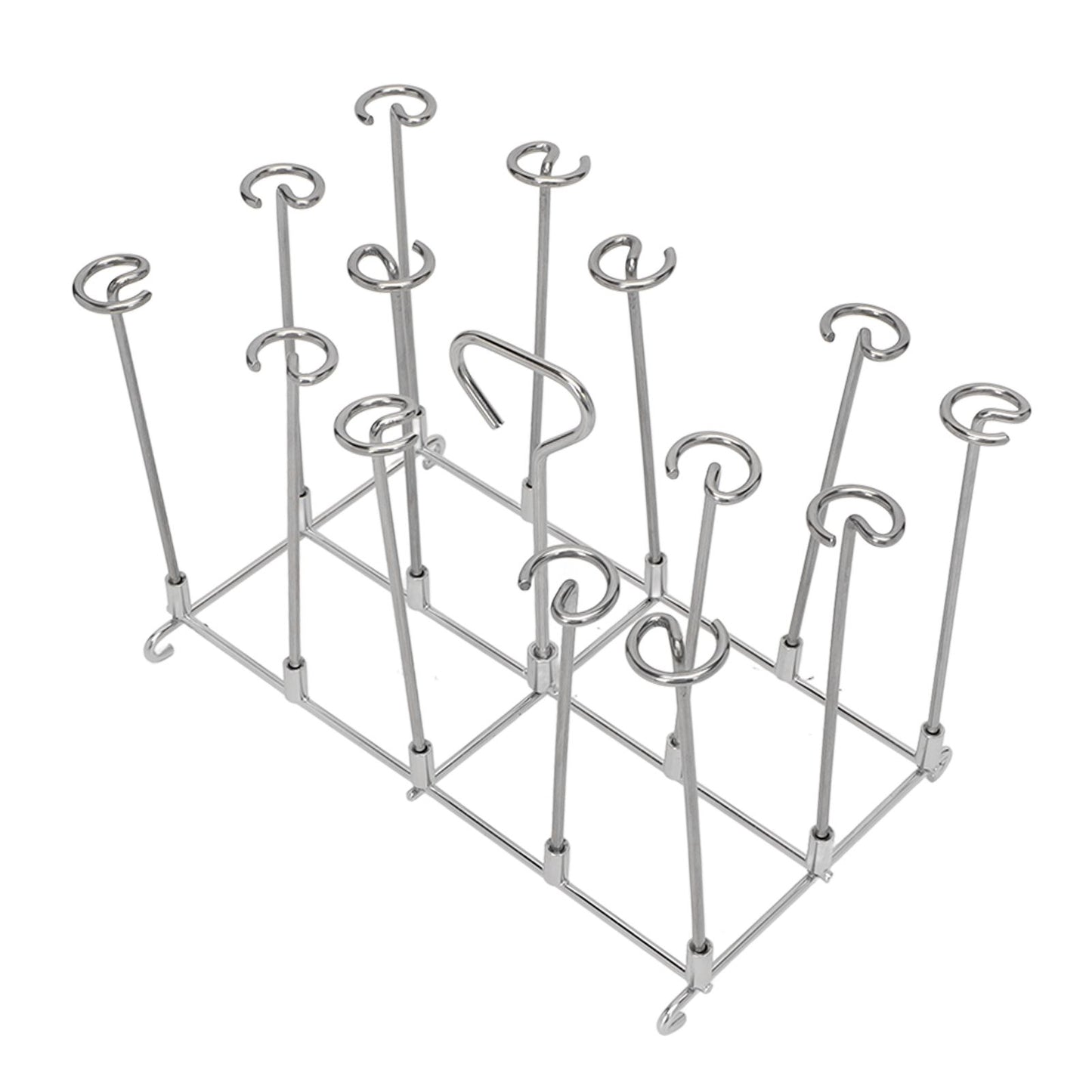 Fryer Skewer Stand Uniform Cooking Rust Resistance Stainless Steel Vertical Skewer Stand for Chicken Meat V1294-YM0521-3113220312611