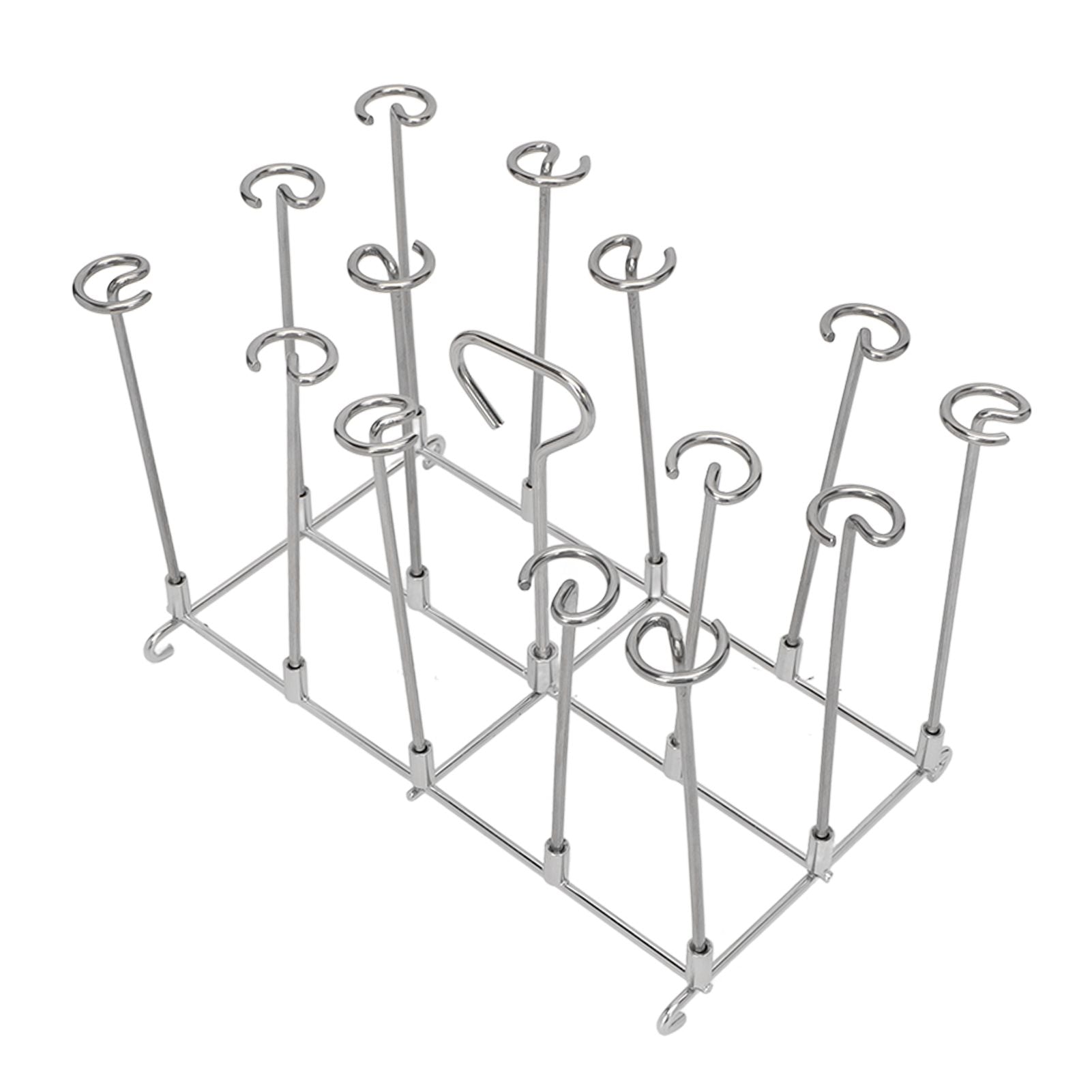 Fryer Skewer Stand Uniform Cooking Rust Resistance Stainless Steel Vertical Skewer Stand for Chicken Meat V1294-YM0521-3113220312611