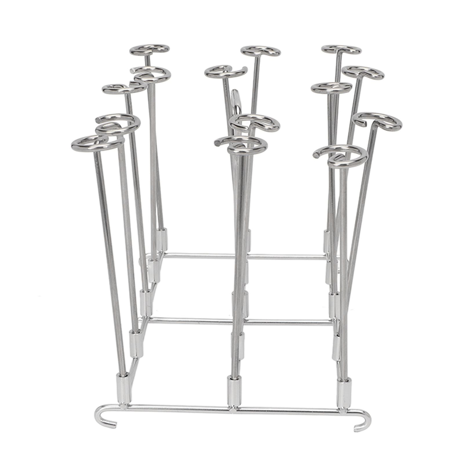 Fryer Skewer Stand Uniform Cooking Rust Resistance Stainless Steel Vertical Skewer Stand for Chicken Meat V1294-YM0521-3113220312611