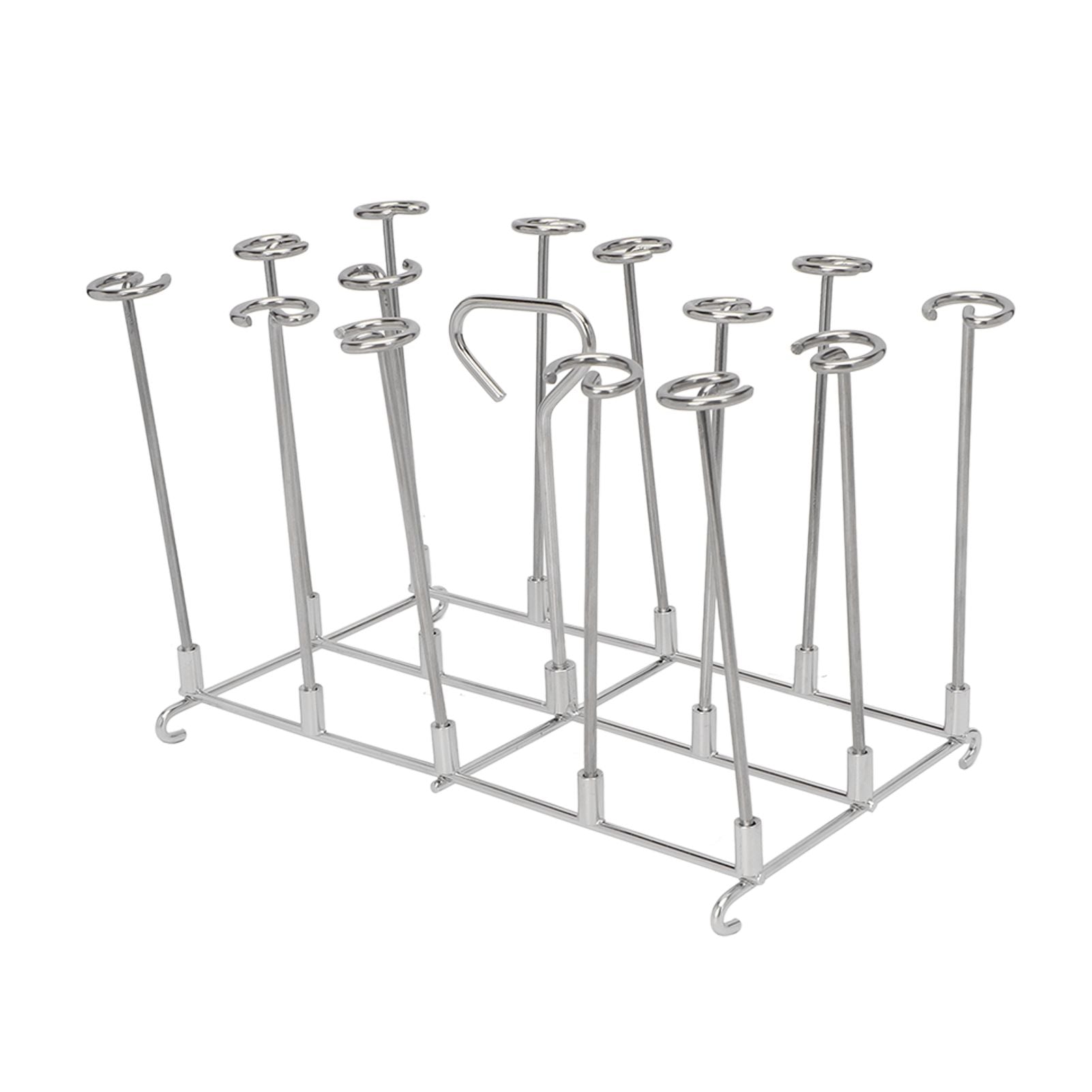 Fryer Skewer Stand Uniform Cooking Rust Resistance Stainless Steel Vertical Skewer Stand for Chicken Meat V1294-YM0521-3113220312611