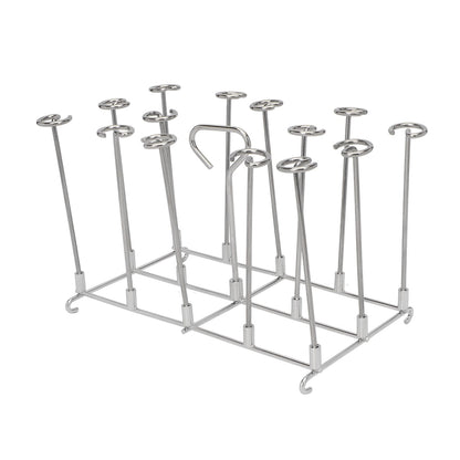 Fryer Skewer Stand Uniform Cooking Rust Resistance Stainless Steel Vertical Skewer Stand for Chicken Meat V1294-YM0521-3113220312611