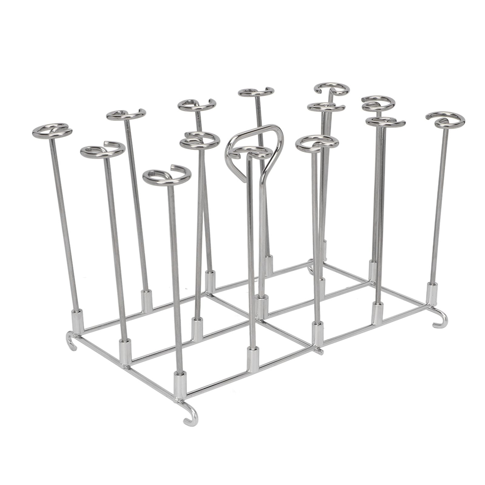 Fryer Skewer Stand Uniform Cooking Rust Resistance Stainless Steel Vertical Skewer Stand for Chicken Meat V1294-YM0521-3113220312611