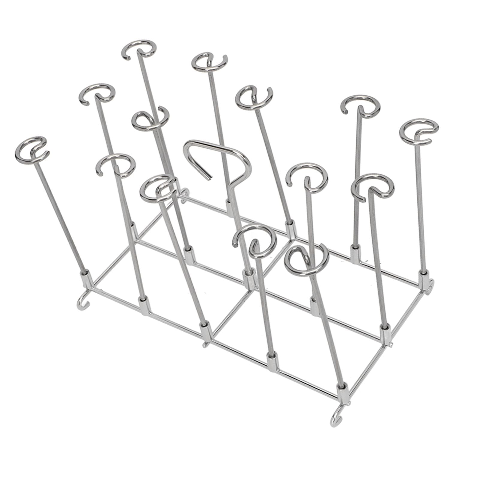 Fryer Skewer Stand Uniform Cooking Rust Resistance Stainless Steel Vertical Skewer Stand for Chicken Meat V1294-YM0521-3113220312611