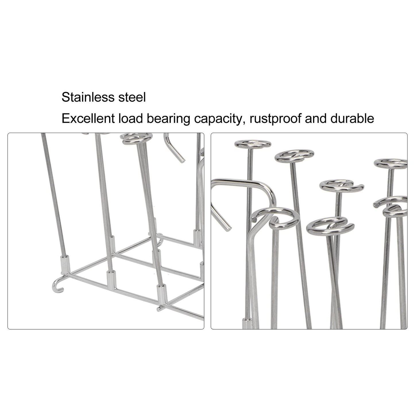Fryer Skewer Stand Uniform Cooking Rust Resistance Stainless Steel Vertical Skewer Stand for Chicken Meat V1294-YM0521-3113220312611